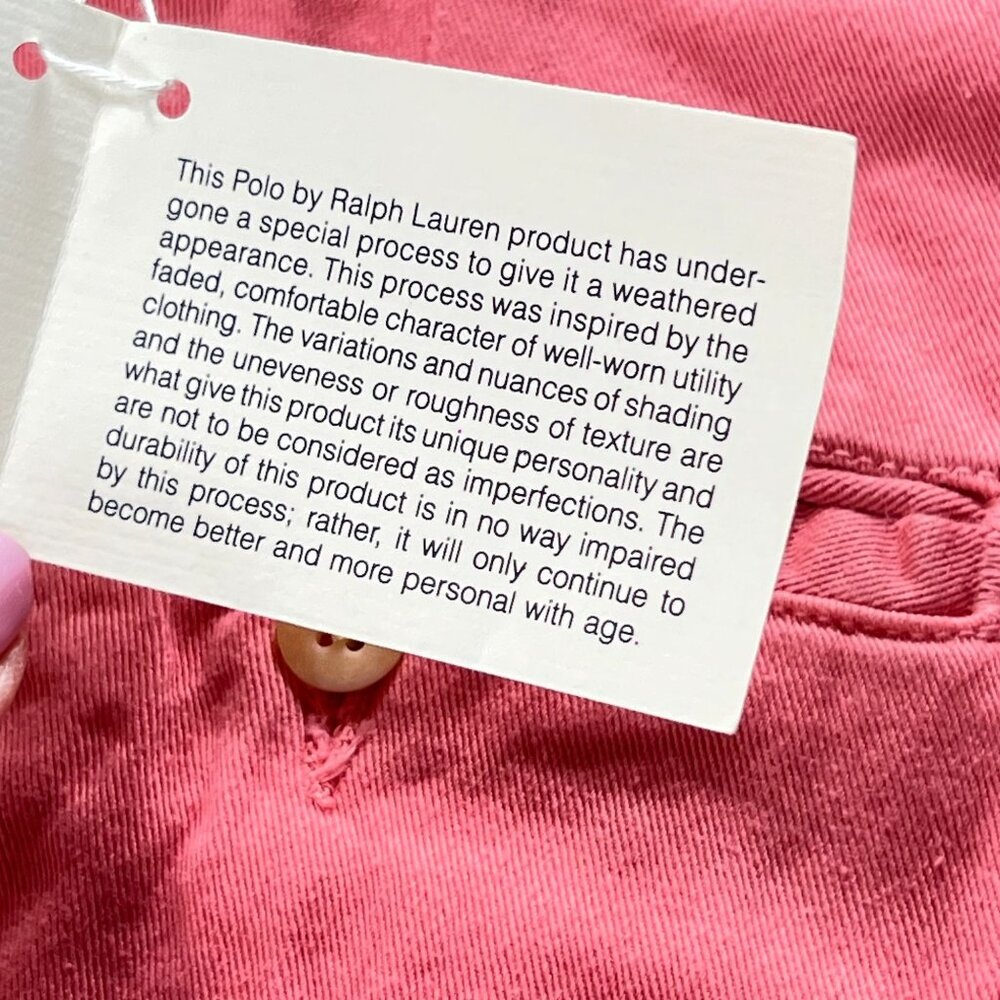 NWT Vtg Polo Ralph Lauren Mens Pleated Jeans 32x36 Retro Coral Pink Cotton USA - Picture 8 of 14